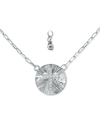 Giani Bernini Cubic Zirconia Cross Disc Pendant Necklace, 16" + 2" Extender, Created For Macy's In Silver