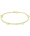 Giani Bernini Open Heart Link Bracelet In 18k Gold-plated Sterling Silver, Created For Macy's In Gold