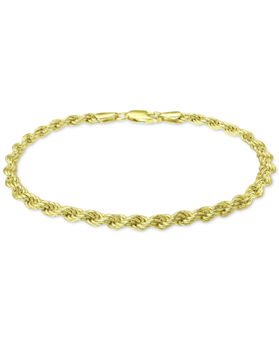 Giani Bernini Rope Link Bracelet In 18k Gold-plated Sterling Silver, Created For Macy's In Gold Over Silver