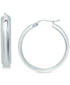 GIANI BERNINI MEDIUM POLISHED HOOP EARRINGS IN STERLING SILVER, 35MM, CREATED FOR MACY'S