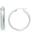 GIANI BERNINI SMALL POLISHED HOOP EARRINGS IN STERLING SILVER, 25MM, CREATED FOR MACY'S