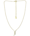 Giani Bernini Cubic Zirconia Double Curve 16" Statement Necklace, Created For Macy's In Gold