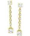 Giani Bernini Cubic Zirconia Linear Drop Earrings, Created For Macy's In Gold