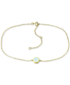 Giani Bernini Lab-created Opal Ankle Bracelet (also In Cubic Zirconia), Created For Macy's In Blue