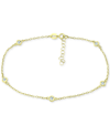 Giani Bernini Multi-stone Ankle Bracelet (also In Cubic Zirconia), Created For Macy's In Gold