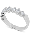 Macy's Certified Diamond Scallop Ring 1 2 2 Ct. T.w. In 14k White Gold In Gold