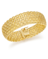 ITALIAN GOLD WIDE MESH LINK & CHAIN BRACELET IN 14K GOLD