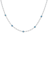 Macy's Swiss Blue Topaz Paperclip Link 18" Statement Necklace (4 Ct. T.w.) In Sterling Silver (also In Amet In Blue