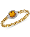 MACY'S CITRINE TURBO BANGLE BRACELET (8-1/2 CT. T.W.) IN STERLING SILVER & 14K GOLD-PLATE