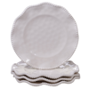 Certified International Melamine Perlette Cream Set Of 4 Dinner Plates In Tan/beige