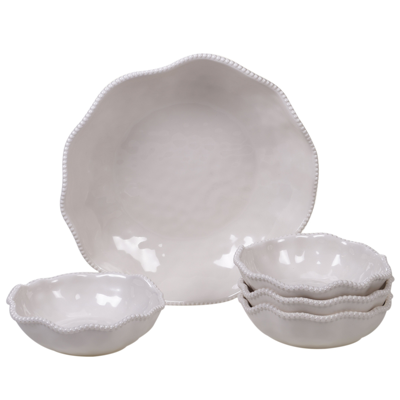 Certified International Perlette Cream Melamine 5-pc. Salad/serving Set
