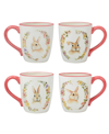 Certified International Easter Garden Mugs Set Of 4 In Multi
