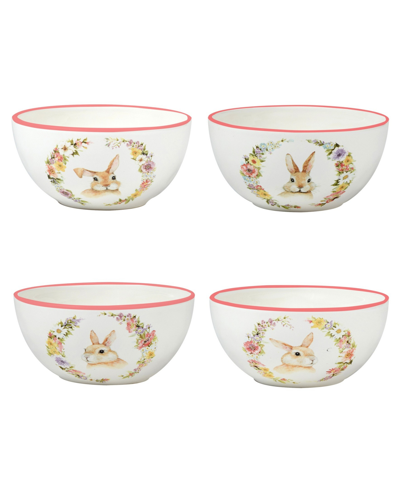 Certified International Easter Garden Ice Cream Bowls Set Of 4 In Multicolor