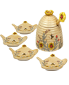 Certified International Bee Sweet 3-d Honey Pot With 4 Tea Bags In Multi