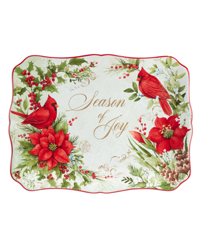 Certified International Winter's Medley Rectangular Platter In Multi