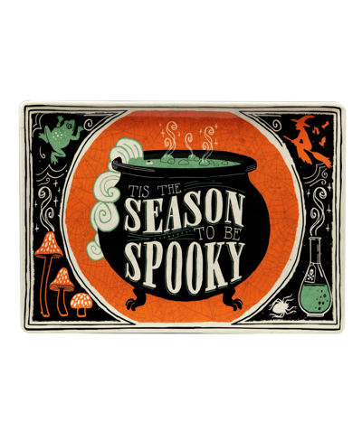 Certified International Scaredy Cat Rectangular Platter In Multi