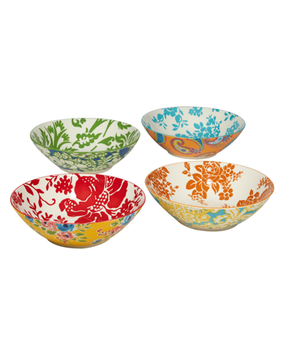 Certified International Damask Floral Set Of 4 Soup Bowl In Multicolor