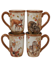Certified International Pine Forest Set Of 4 Mug In Multi