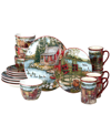 Certified International Lake Retreat 16pc Dinnerware Set In Multi