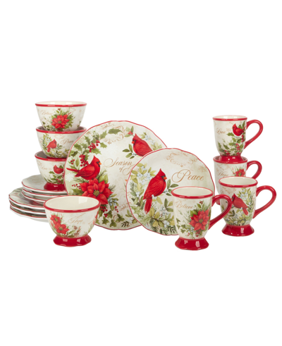 Certified International Winter's Medley 16 Piece Dinnerware Set In Multi