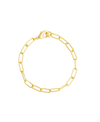 Adornia 14k Yellow Gold Plated Paperclip Link Chain Anklet In Gold