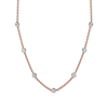 Giani Bernini Beaded Station Chain Necklace In 18k Gold-plated Silver, Or 18k Rose Gold-plated Silver Or Sterling In Pink