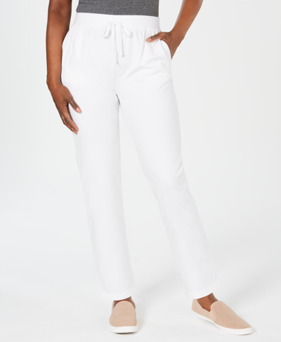 Karen Scott Petite Short Active Drawstring Pant, Created For Macy's In Bright White