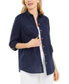 CHARTER CLUB WOMEN'S LINEN SHIRT, CREATED FOR MACY'S