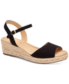 Charter Club Luchia Platform Wedge Sandals, Created For Macy's Women's Shoes In Black