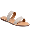 Wild Pair Ginnie Double-band Slide Flat Sandals, Created For Macy's Women's Shoes In Gray
