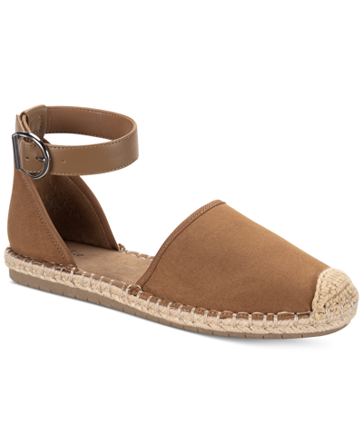 Style & Co Paminaa Flat Sandals, Created For Macys Women's Shoes In Tan Micro