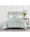 Charter Club Sleep Luxe Aloe Scroll Cotton 800 Thread Count 3 Pc. Comforter Set, Full/queen, Created For Macy's B In Green