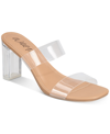 Wild Pair Zandria Two-piece Clear Vinyl Dress Sandals, Created For Macy's Women's Shoes In Tan/beige