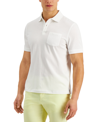 Club Room Men's Solid Jersey Polo With Pocket, Created For Macy's In White