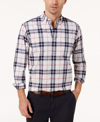 CLUB ROOM MEN'S PERRY PLAID STRETCH SHIRT WITH POCKET, CREATED FOR MACY'S