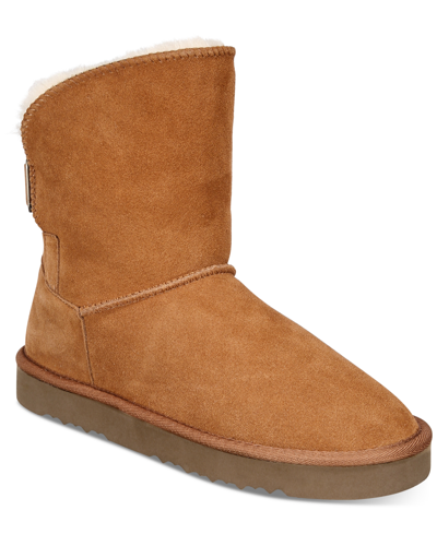 Style & Co Teenyy Cold-weather Booties, Created For Macy's Women's Shoes In Brown