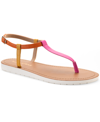SUN + STONE KRISTI T-STRAP FLAT SANDALS, CREATED FOR MACY'S WOMEN'S SHOES