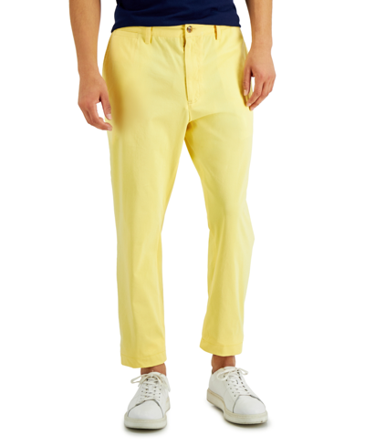 Club Room Men's Four-way Stretch Pants, Created For Macy's In Sunwash Yellow