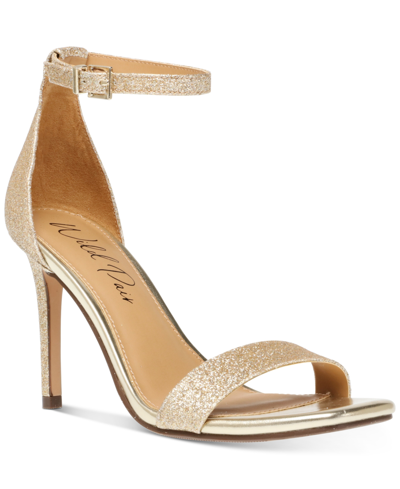 Wild Pair Bethie Two-piece Dress Sandals, Created For Macy's Women's Shoes In Light Gold Glitter