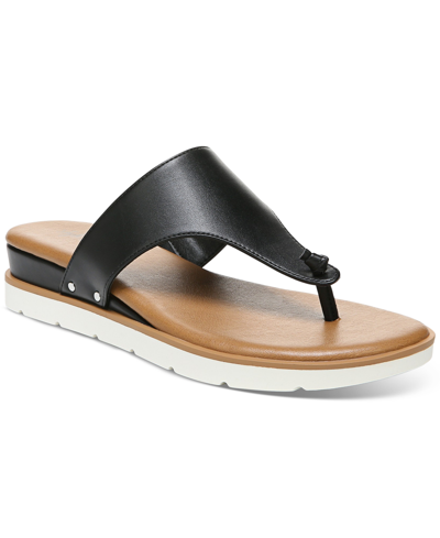 Style & Co Emmaa Thong Flat Sandals, Created For Macy's Women's Shoes In Black