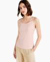 ALFANI WOMEN'S SCOOP-NECK KNIT CAMISOLE TANK, CREATED FOR MACY'S