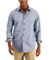 Club Room Men's Pioloa Plaid Shirt, Created For Macy's In Blue