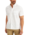 Club Room Men's 100% Linen Shirt, Created For Macy's In White