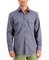 ALFANI MEN'S REGULAR-FIT SOLID SHIRT, CREATED FOR MACY'S