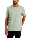 Alfani Men's Solid Supima Blend Crewneck T-shirt, Created For Macy's In Green