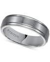 Triton Men's Tungsten Carbide Ring, 6mm Comfort Fit Wedding Band In Gray