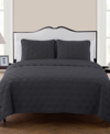 Vcny Home Caroline Embossed 3-pc. Quilt Set, Full/queen In Gray