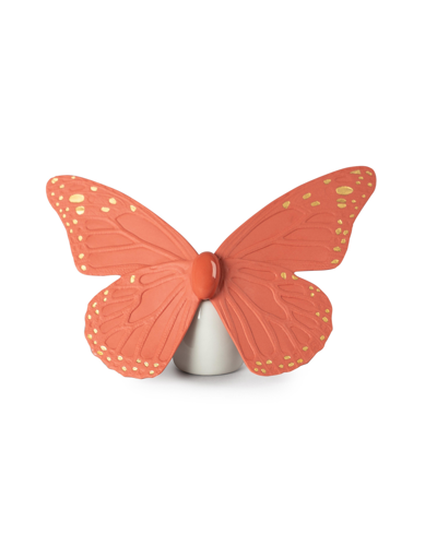 Lladrò Collectible Figurine, Coral Butterfly In Coral-gold