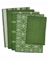 Design Imports Assorted Dishtowel And Dishcloth, Set Of 5 In Green