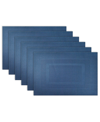 Design Imports Polyvinyl Chloride Doubleframe Placemat, Set Of 6 In Blue